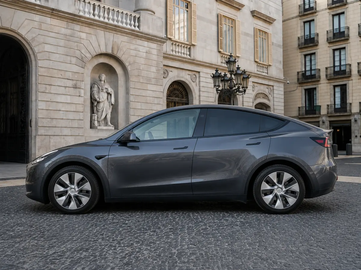 Tesla Model Y Long Range 2023, exterior — Lisbon Luxury Car Rental, Lisbon. The 2023 Tesla Model Y Long Range drives differently from the rest of the fleet:…
