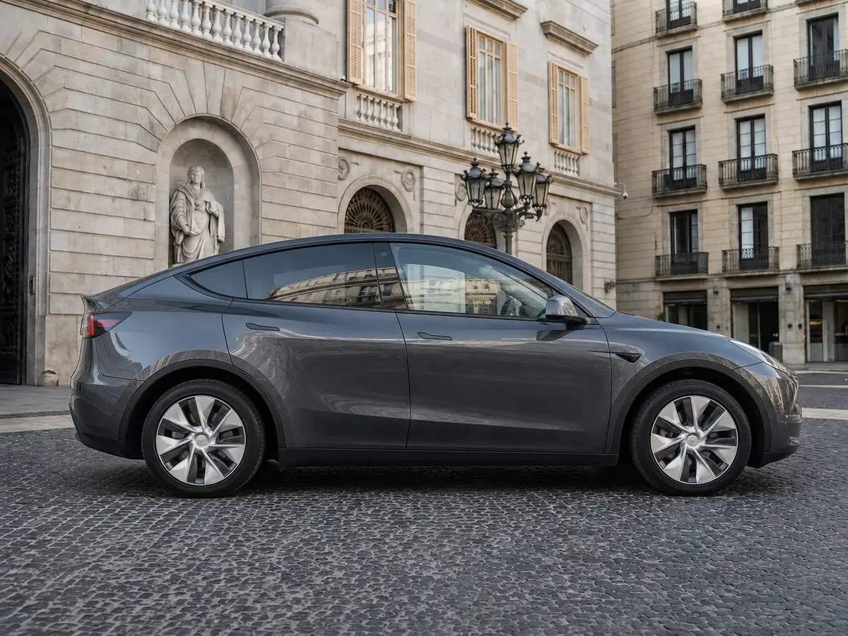 Tesla Model Y Long Range 2023, front view — Lisbon Luxury Car Rental, Lisbon. The 2023 Tesla Model Y Long Range drives differently from the rest of the fleet:…